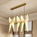 Nordic Paper Crane Pendant Lamp For Home Decor, Paper Crane Metal Lamp